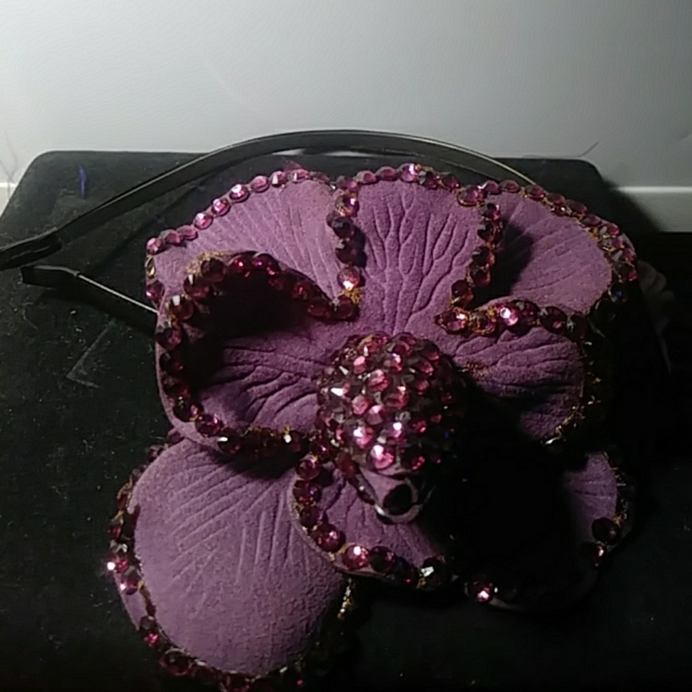 *final price* Purple gem rose headband